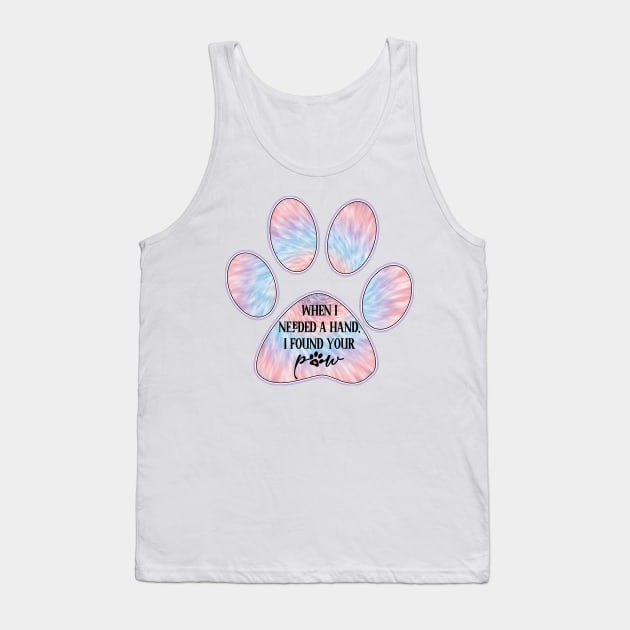 When I needed a hand I found your paw Tank Top by SamridhiVerma18